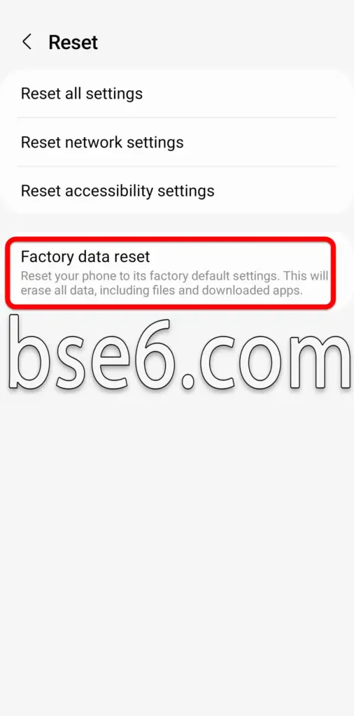 how to restore factory data