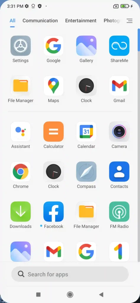 The App Drawer