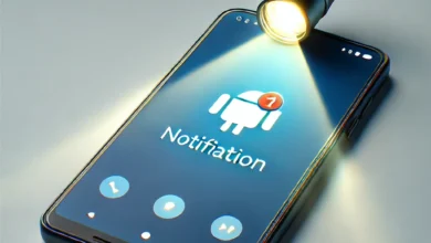 اضائة الفلاش عند تلقى اشعارات