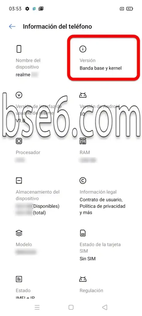 Activar opciones de desarrollador en Realme