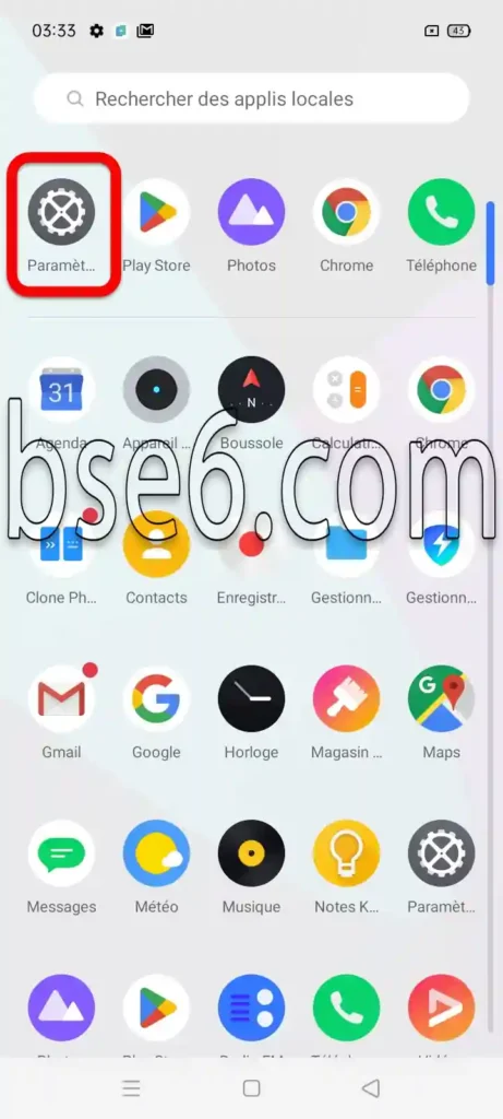 Barre de navigation sur Realme