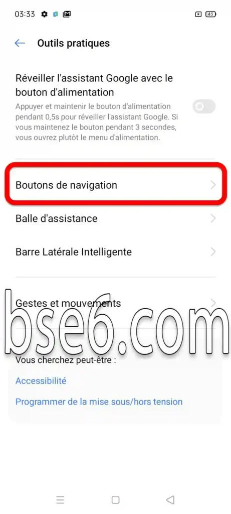 Comment changer les boutons de navigation en bas de l'écran sur Realme