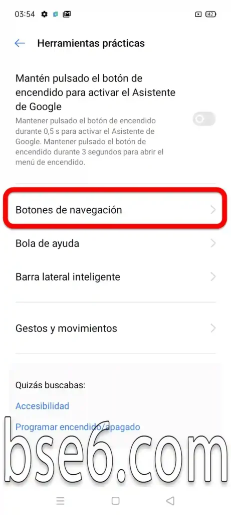 Cómo cambiar los botones de navegación en la parte inferior de la pantalla en Realme