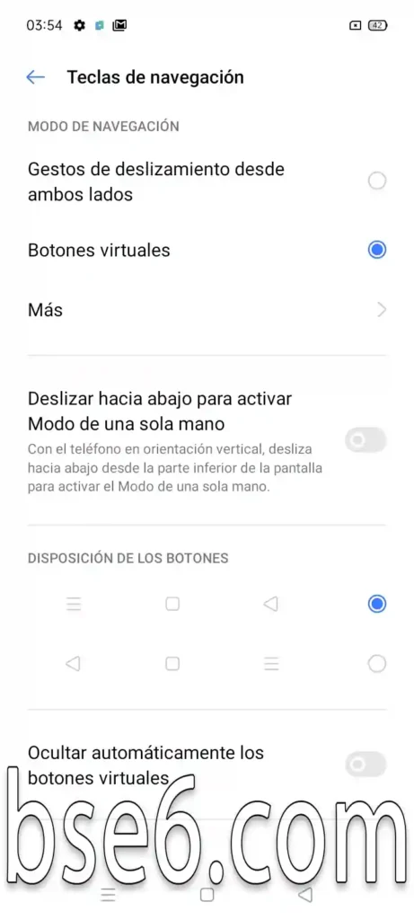 Controlar la barra de navegación en Realme