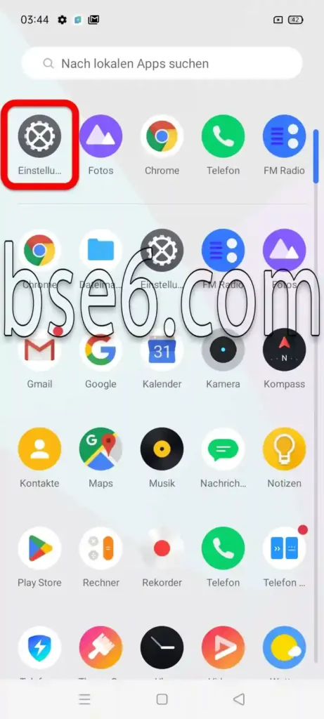 Entwickleroptionen auf dem Realme aktivieren