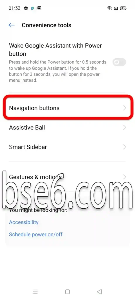Navigation bar on Realme