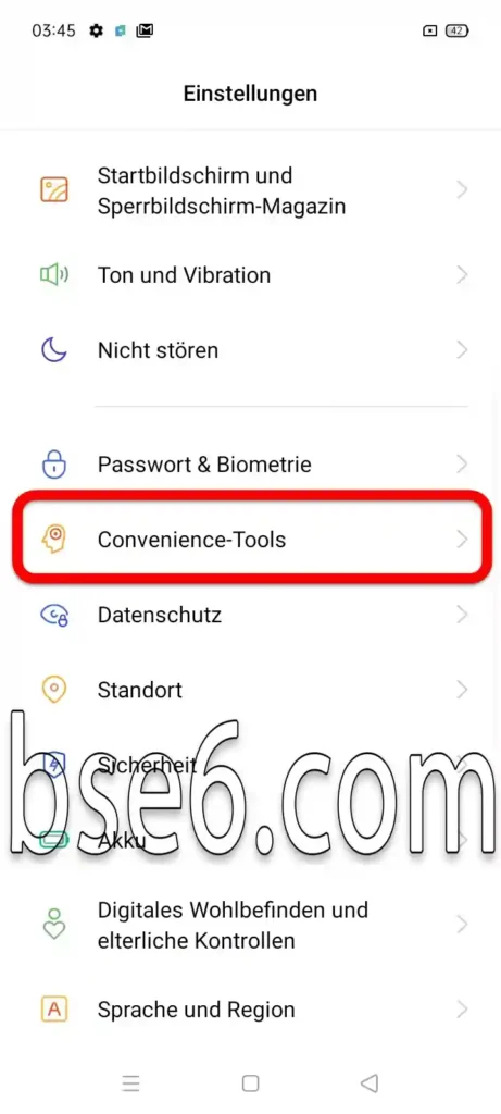 Navigationsschaltflächen auf dem Realme