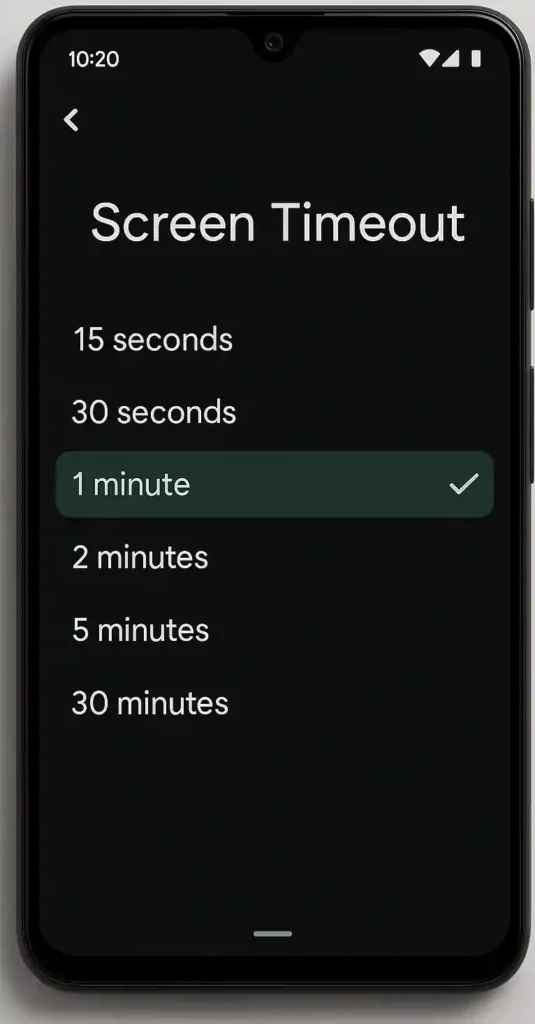 Screen Timeout