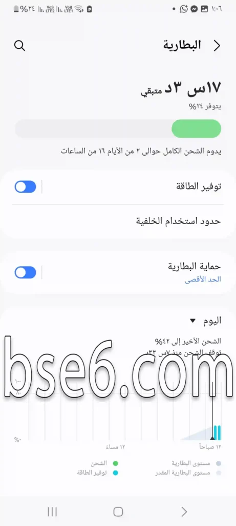 Power saving mode on Samsung