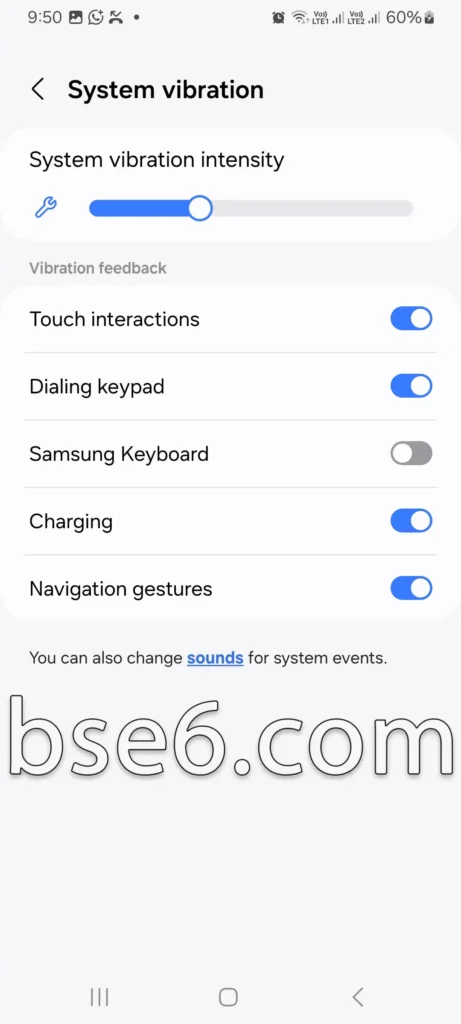How to control the vibration settings on the Samsung How to Easily Control System Vibration (4)