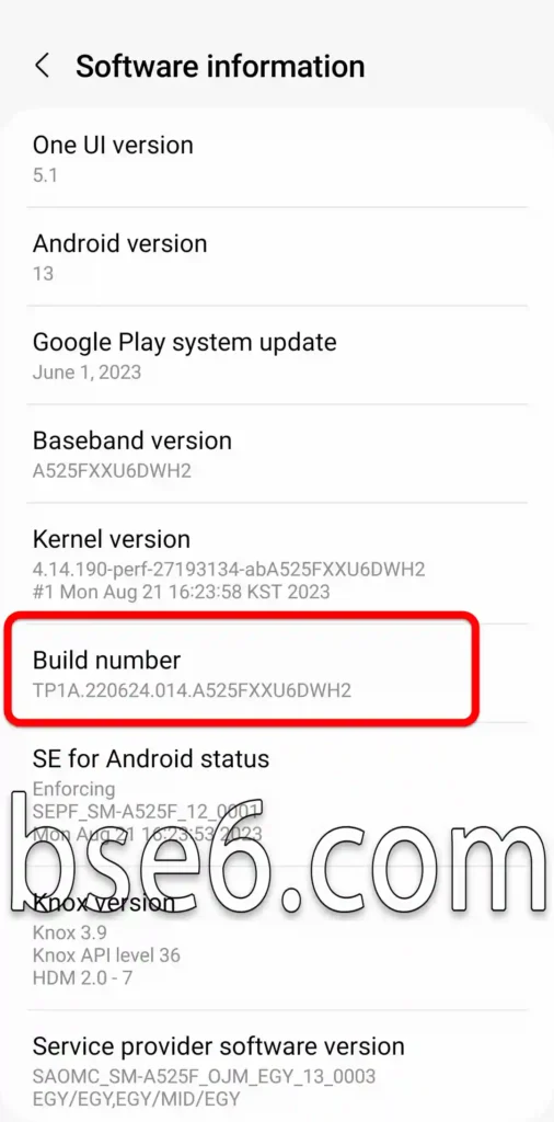 Entwickleroption Samsung Galaxy A36 5G Entwickleroption Samsung Galaxy A36 5G