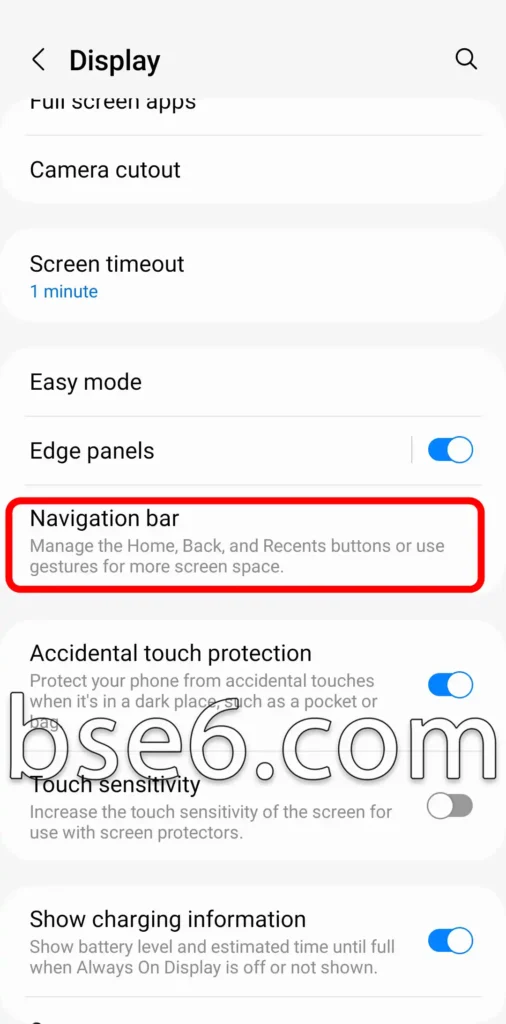 Navigation bar
