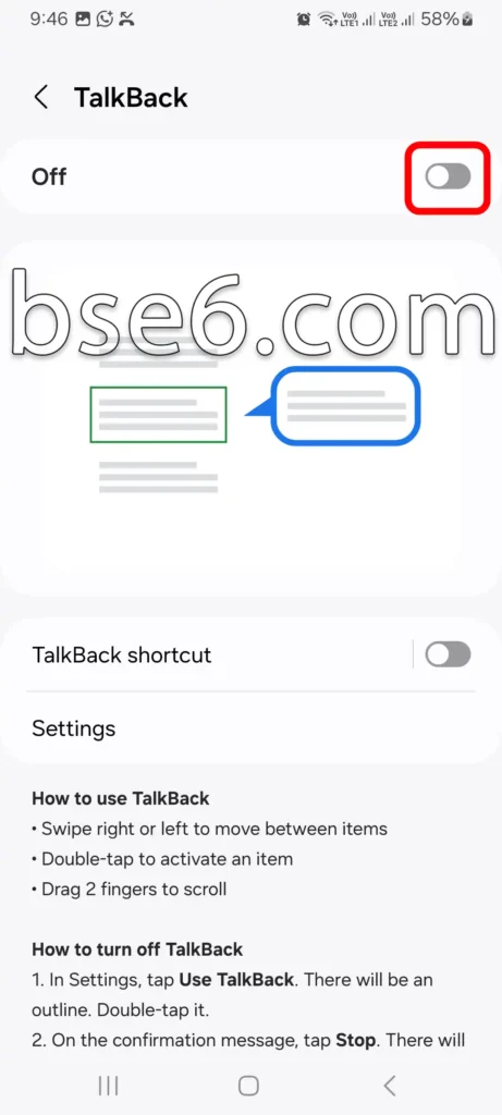 TalkBack en Samsung TalkBack en Samsung
